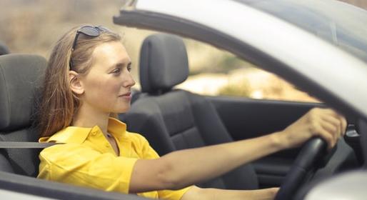 Woman Driving a Car